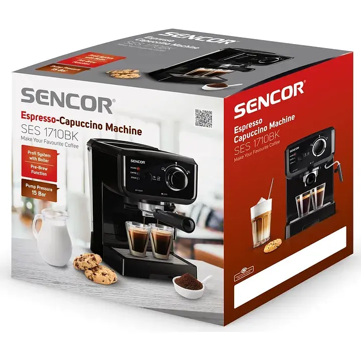 Кавоварка еспресо Sencor SES 1710BK - фото 4