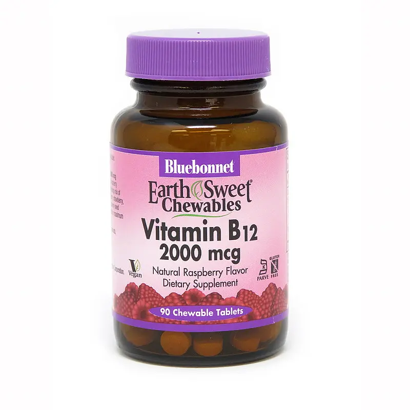 Вітаміни та мінерали Earth Sweet Chewables Vitamin В12 2000 mcg, 90 жувальних таблеток Bluebonnet Nutrition fit0017541