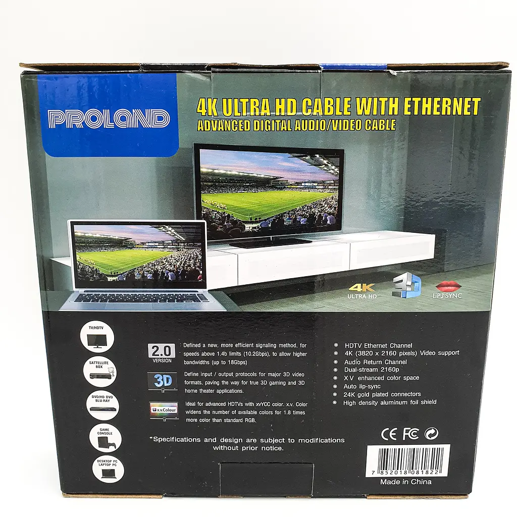Кабель 4K HDMI to HDMI HDTV 4K x 2K шнур із підтримкою Ethernet Ultra HD 4K 3м чорний - фото 5