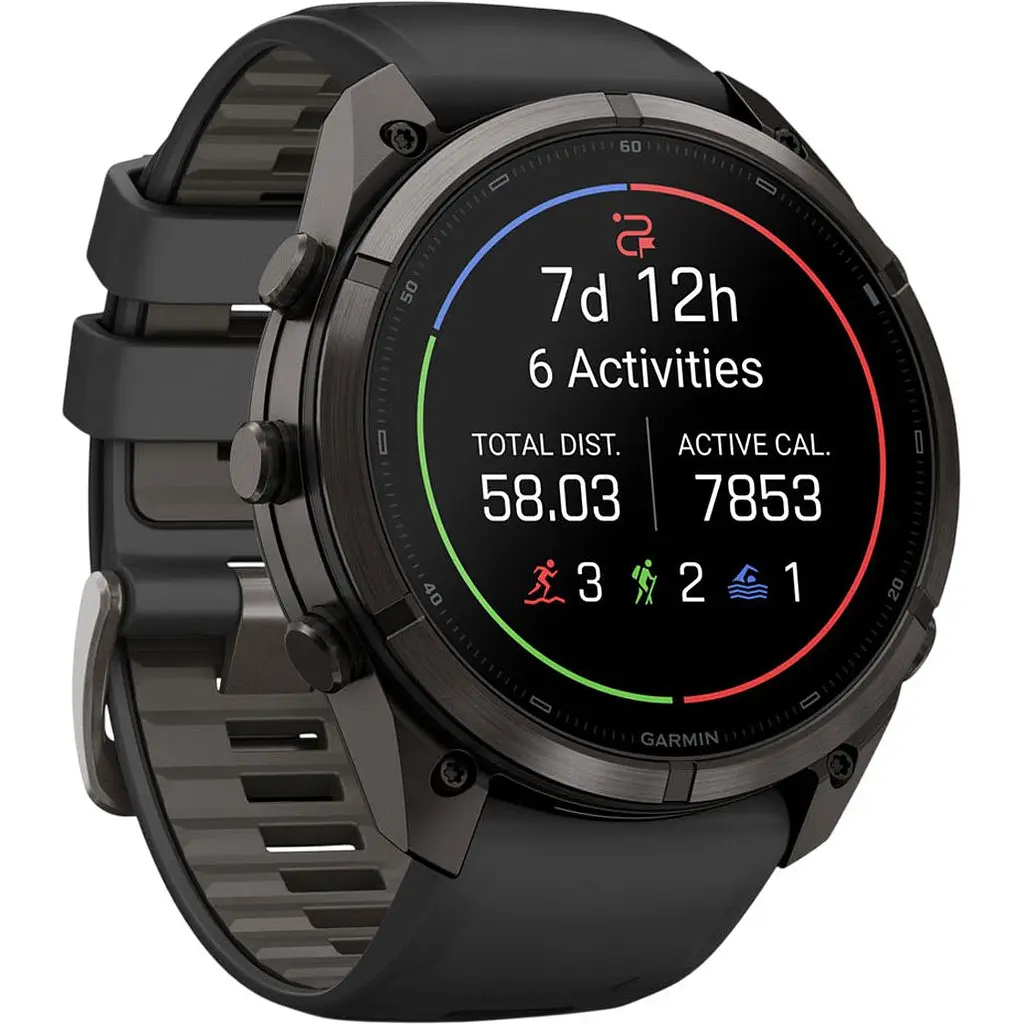 Смарт-годинник Garmin Fenix 9 Pro inReach 47mm Carbon Gray DLC Titanium w. Black/Pebble Gray Silicone Band (010-04336-10/11) [177387] - фото 2