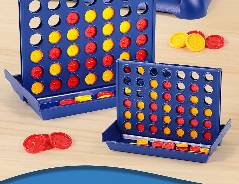 Настільна гра 4 в ряд Connect Four дитяча логічна гра для двох стратегічна гра хрестики нулики вертикальна - фото 4
