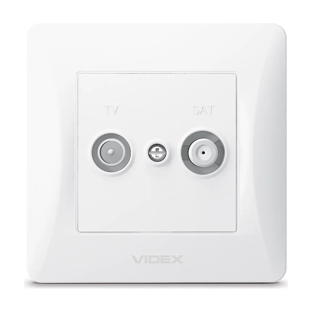 ТВ розетка Videx BINERA TV + SAT кінцева біла (VF-BNSK2TVS) - фото 2