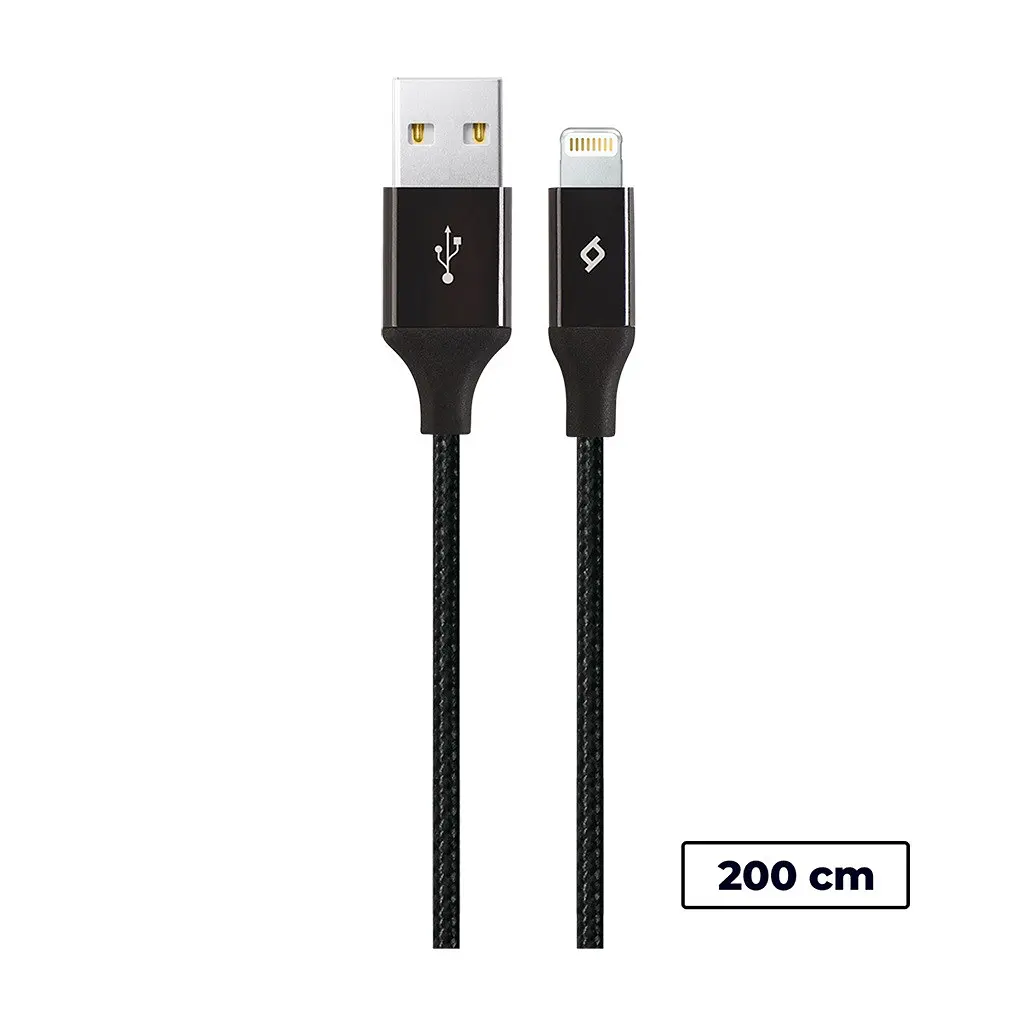 Кабель Ttec USB - Lightning (M/M), AlumiCable, 2 м, Чорний (2DK19S)