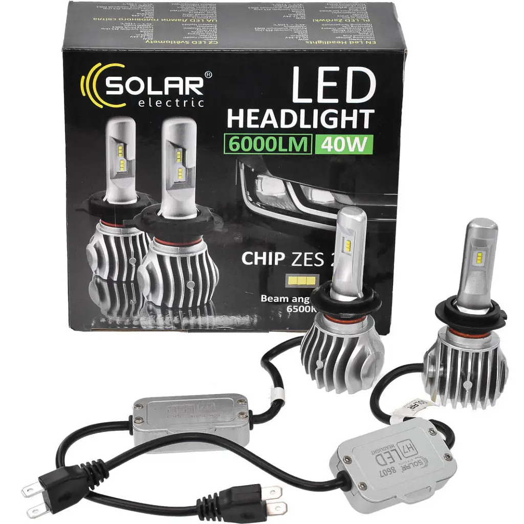 Автолампа SOLAR H7 CANBUS 12/24V 6500K 6000Lm 50W Cree Chip 1860 (8607) - фото 5