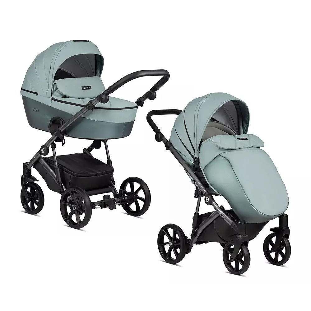 Коляска універсальна 2 в 1 Tutis Viva 4 Luxury Turquoise - фото 4