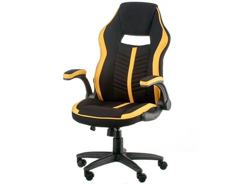 Комп'ютерне крісло для геймера Special4You Prime black/yellow (E5548) - фото 2