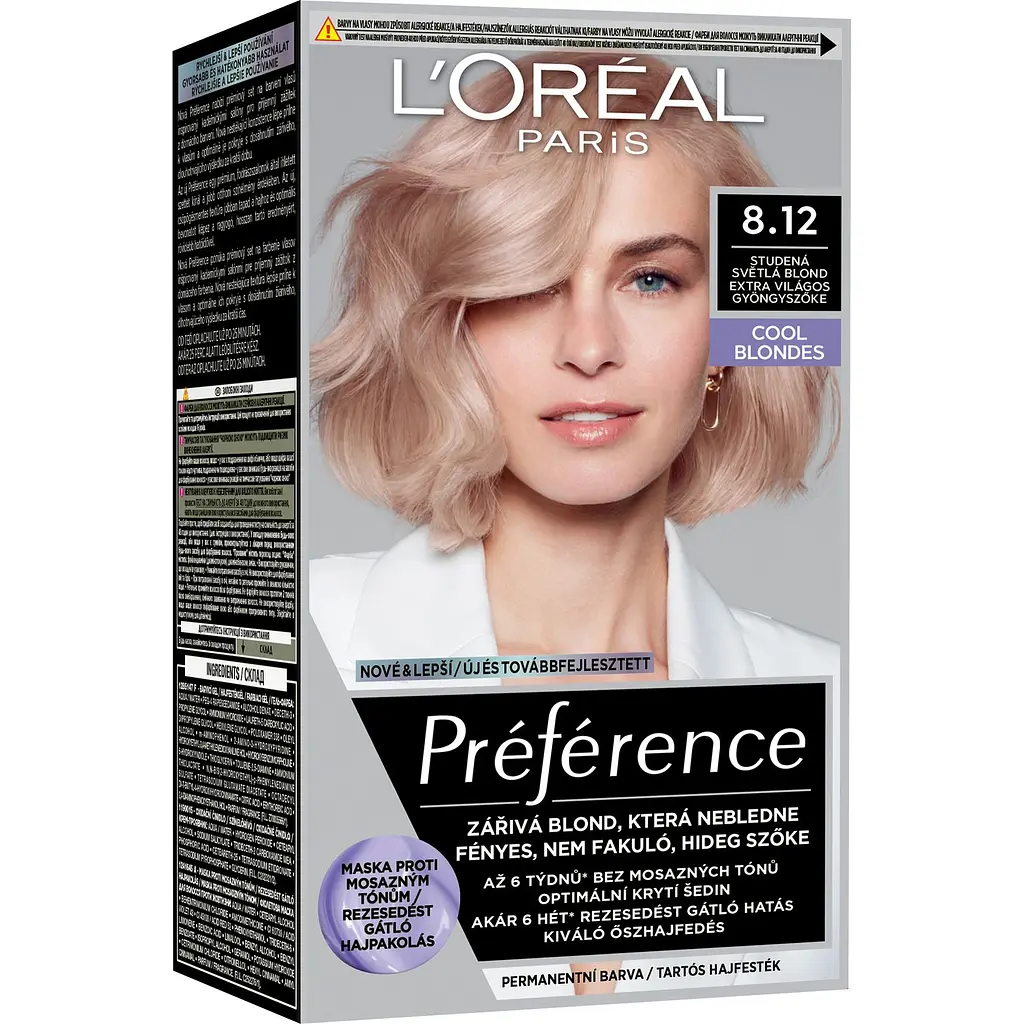 Уцінка. Стійка фарба для волосся L'Oreal Paris Preference 8.12 Alaska Light Ash Beige Blonde 174 мл
