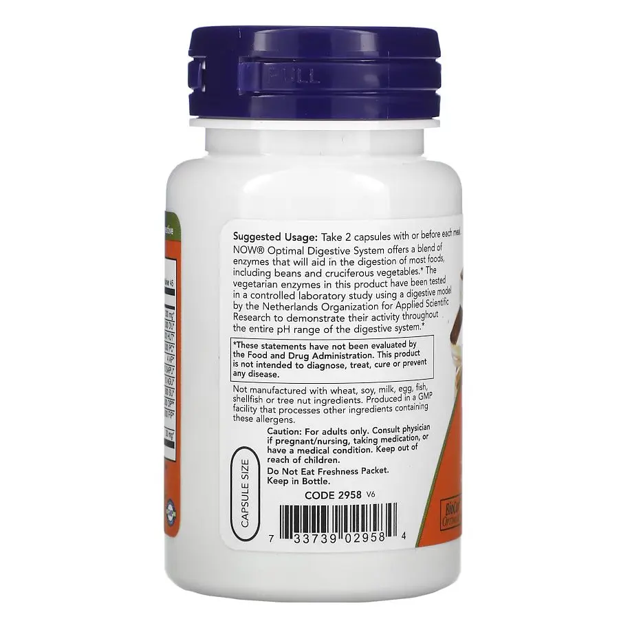 Пробіотики і пребіотики NOW Optimal Digestive System, 90 вегакапсул - фото 2