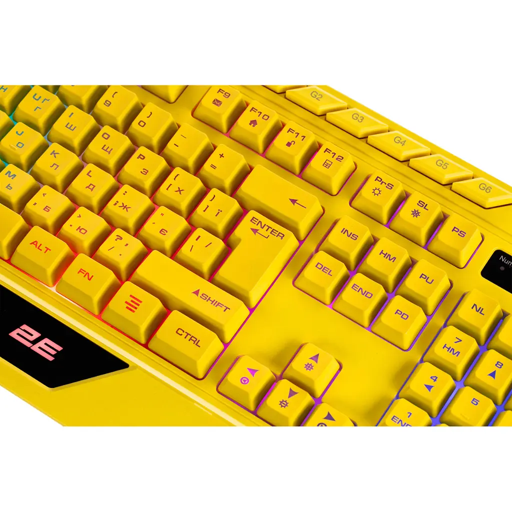Клавиатура 2E Gaming KG315 RGB USB UA Yellow [2E-KG315UYW] [93934] - фото 6