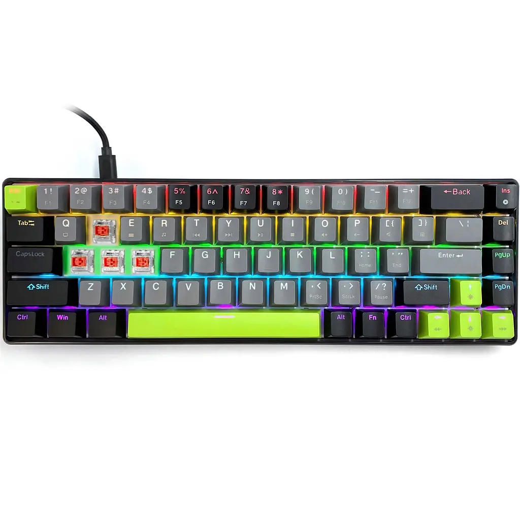 Клавіатура ігрова механічна Media-Tech MT1260 RED CORE MX60, Anti-Ghosting, 68кл - фото 8
