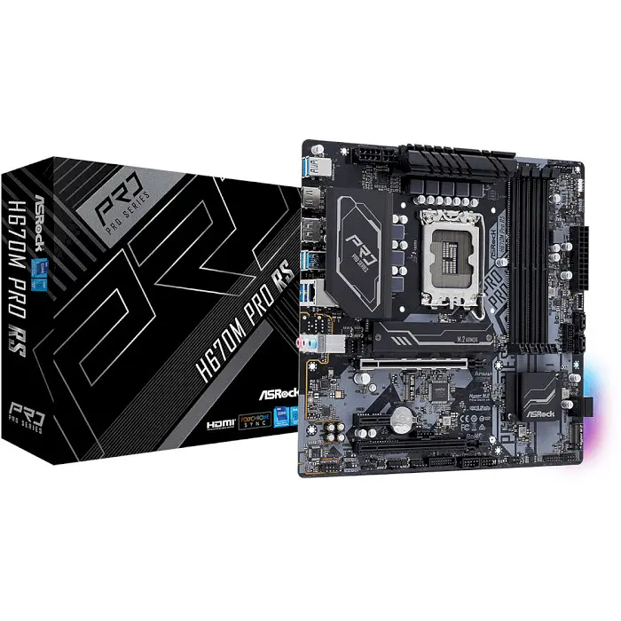 Материнська плата AsRock H670M PRO RS (H670M PRO RS) (Socket 1700, Intel H670, Micro-ATX) - фото 5