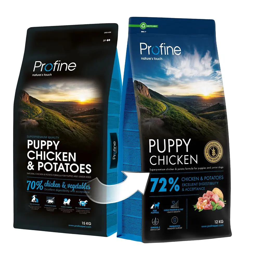 Корм сухий Profine Puppy Chicken and Potatoes для цуценят і юніорів усіх порід, з куркою і картоплею, 12 кг - фото 6