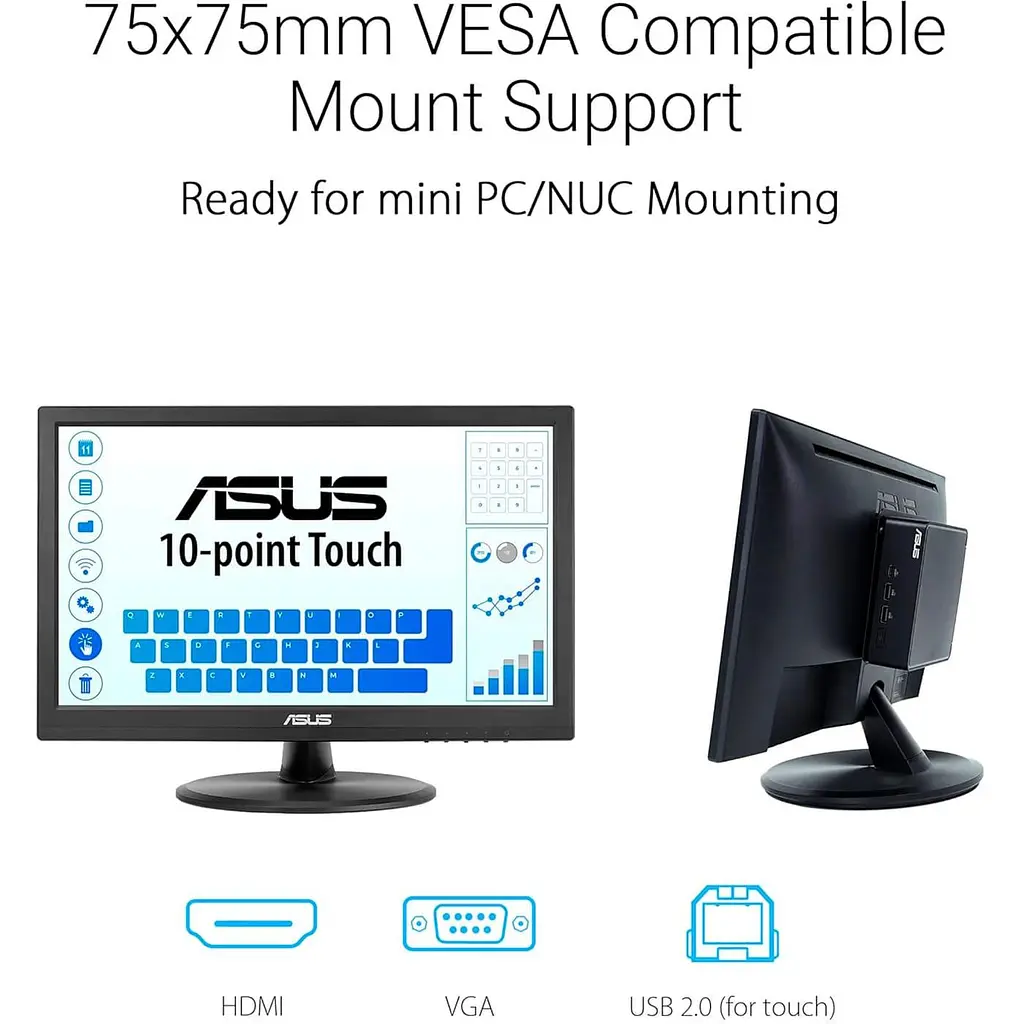 Монітор 15.6" ASUS VT169HE Touch FHD IPS 60Hz (90LM09V1-B01170) - фото 7
