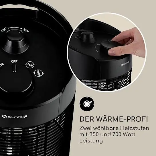 Інфрачервоний обігрівач Blumfeldt Heat Guru 360 Mini 350 Вт 700 Вт (10035506) - фото 2
