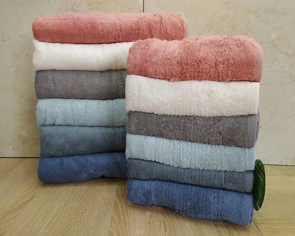 Набір турецьких махрових рушників Cestepe 50х90 6 штук + 70х140 6 штук Bamboo Sarev - фото 3