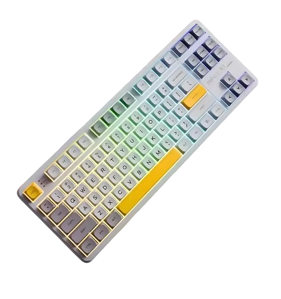 Клавіатура INPHIC K87 Black-Gold Switch White - фото 3