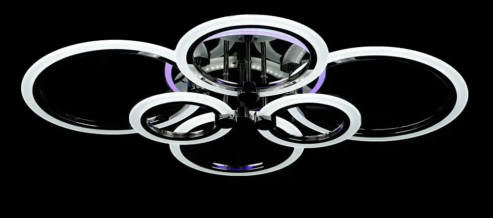 Люстра світлодіодна Splendid Ray LK236/6+A LED, 240Вт, чорнобіла, сучасний стиль, з пультом, димер, 80/60 см - фото 2