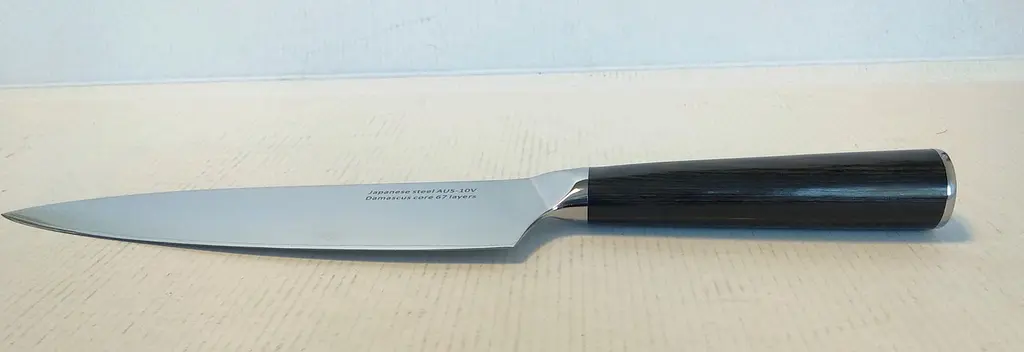 Ніж кухарський 20 см Damascus DK-HJ 6005 AUS-10 Дамаська сталь 67 шарів - фото 9