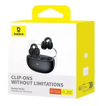 Бездротові навушники Baseus AirGo 1 Ring Open-Ear TWS Earbuds, IPX7, BT5.3, 40mAh, 400mAh, 6h, Black A00069201111-00 - фото 6