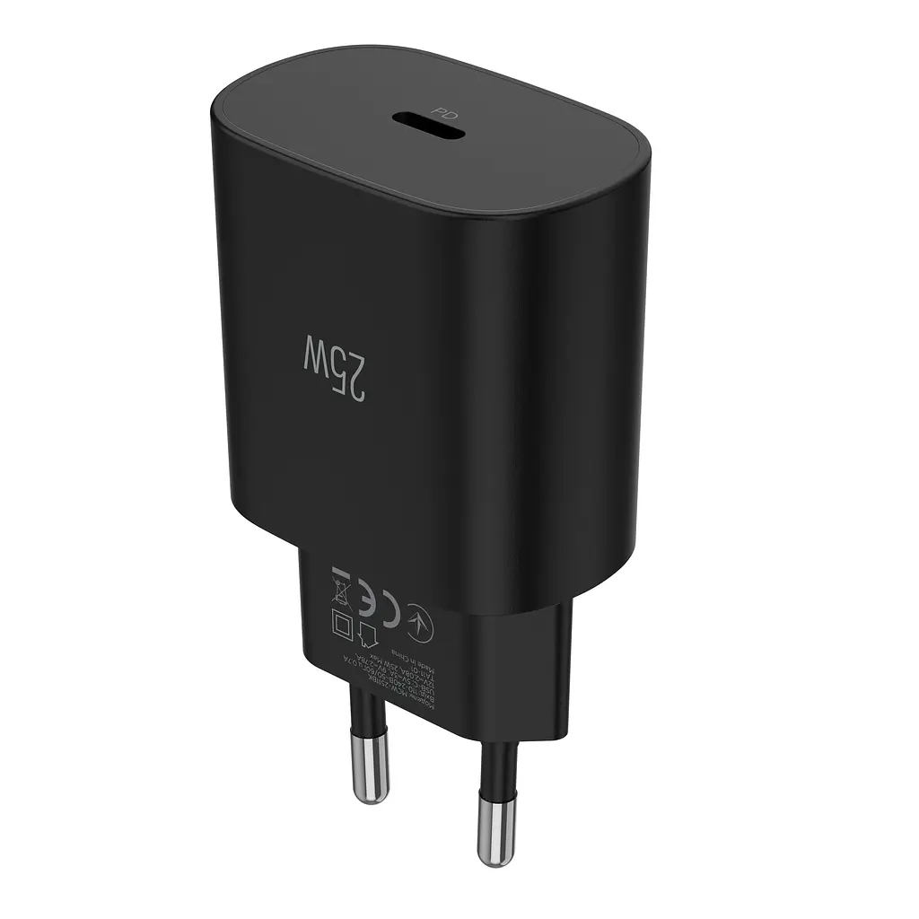 Зарядний пристрій мережевий MAKE 25W GaN3 Mini Type-C PD3.0 Black - фото 4