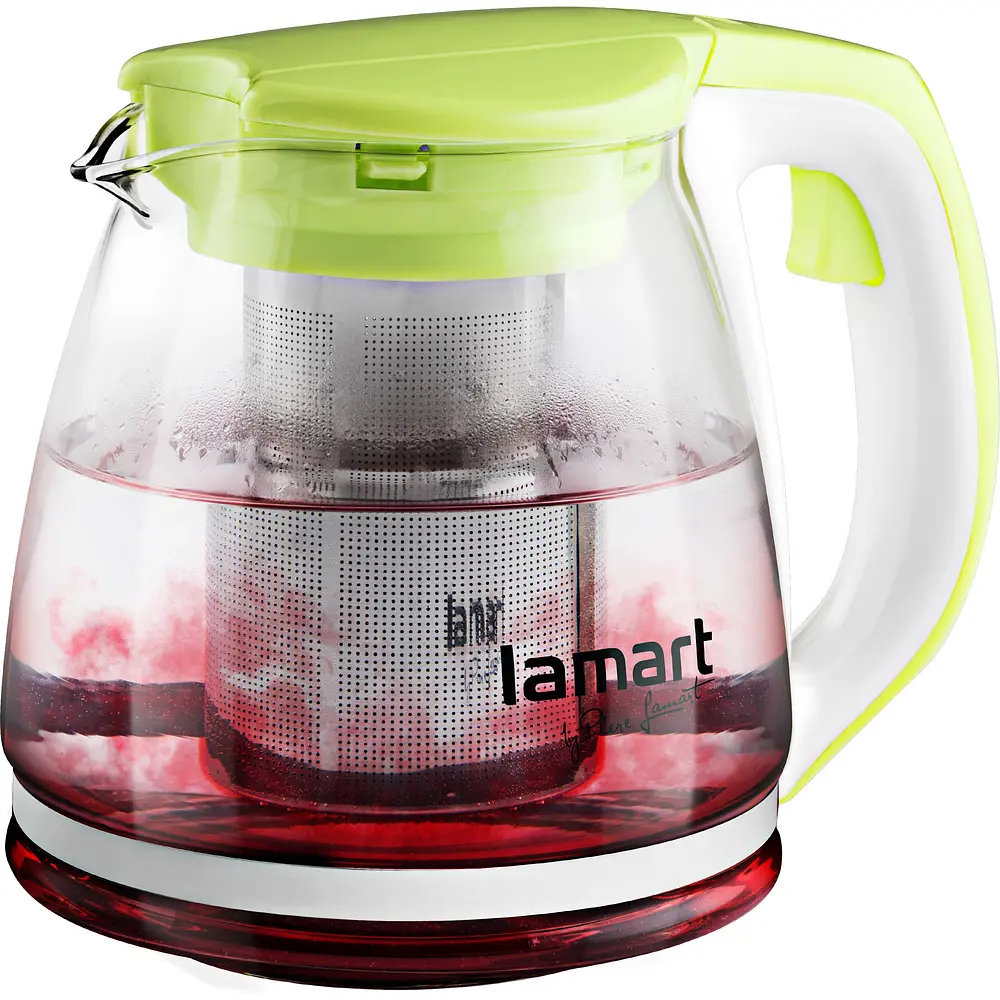 Заварник Lamart Verre, с металлическим фильтром, 1,1 л, зеленый (LT7026) - фото 2