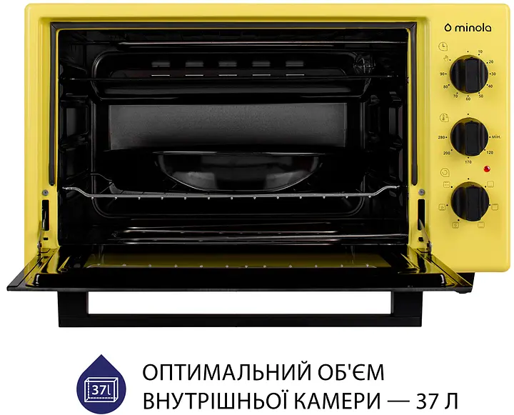 Духовка Minola FOET 3714 UA жовто-блакитна - фото 2