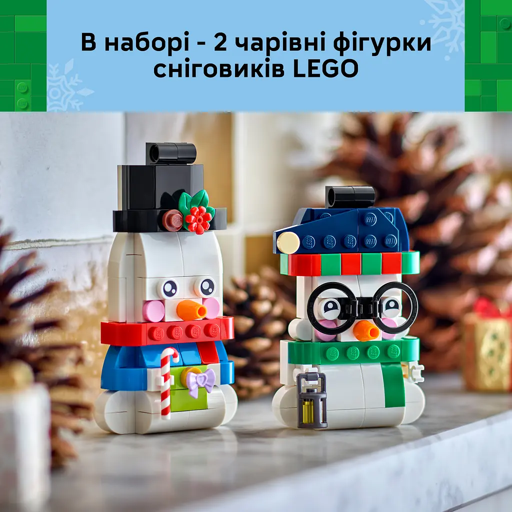 Конструктор LEGO Iconic Прикраси зі сніговиком 168 ел. (40812) - фото 14