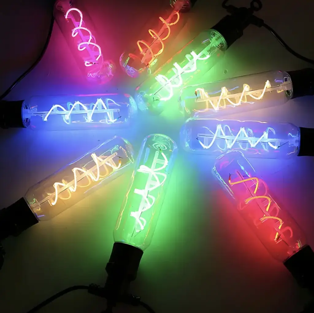 Гірлянда Удлинённые лампы спираль SFK-48 220V ∙ Вулична LED-ґірлянда SFK-48 з подовженими спіральними лампами - фото 5