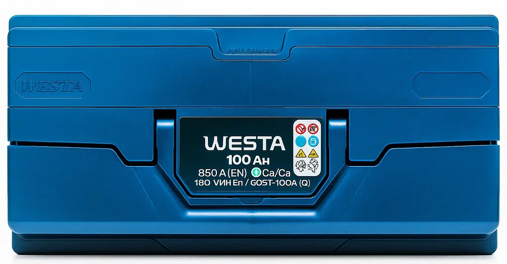 Автомобільний акумулятор WESTA 100 Ah / 850 A Premium L (1) (+/-) (353x175x190) WPR101 - фото 2