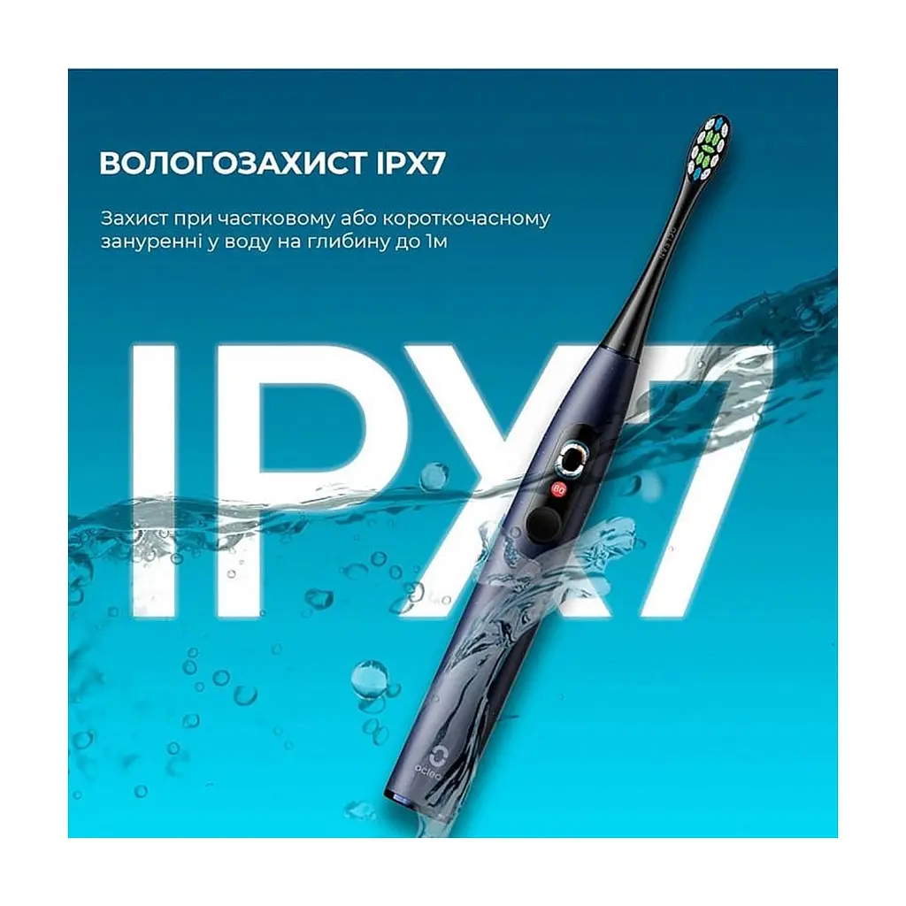 Электрическая зубная щетка Oclean X Plus Pro Digital Blue (6970810556186) - фото 2