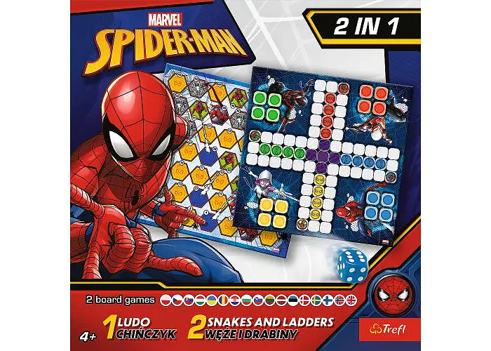 Настільна гра Trefl Лудо 2 в 1. Марвел: Людина-павук (Ludo 2 in 1: Marvel. Spider-Man) (02419) - фото 2