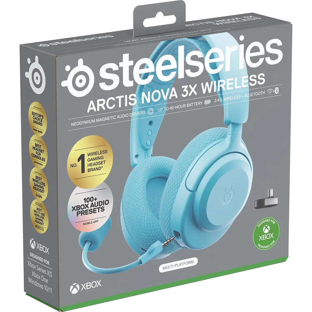 Ігрові навушники SteelSeries Arctis Nova 3X Wireless for Xbox Aqua (61691) [143294] - фото 6