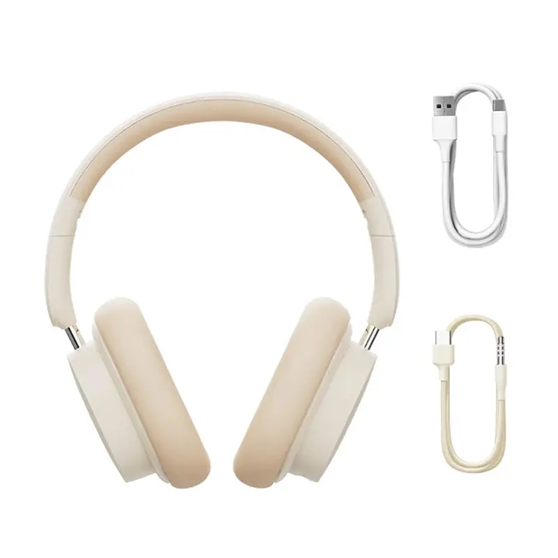 Накладные беспроводные наушники Baseus Bowie D05 Wireless Headphones (NGTD02021) Creamy-white - фото 2