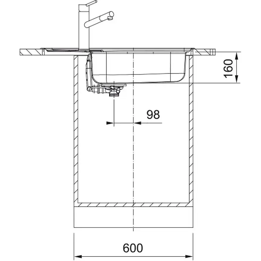 Кухонная мойка Franke Spark, нерж.сталь, прямоугольник, с крылом, 780х500х160мм, чаша - 1, врезная, оборотная, SKL 611-78 XL, нерж декор - фото 3