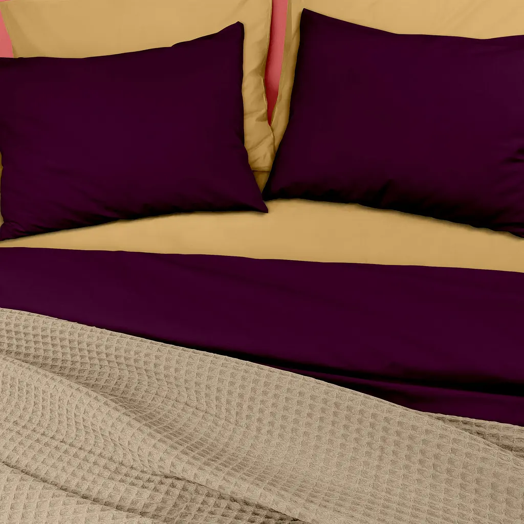 Плед-покривало Cosas Beige Greek Waffle вафельний 200х220 см мигдаль (Blanket_34Beige_GreekWaffle_200x220) - фото 2