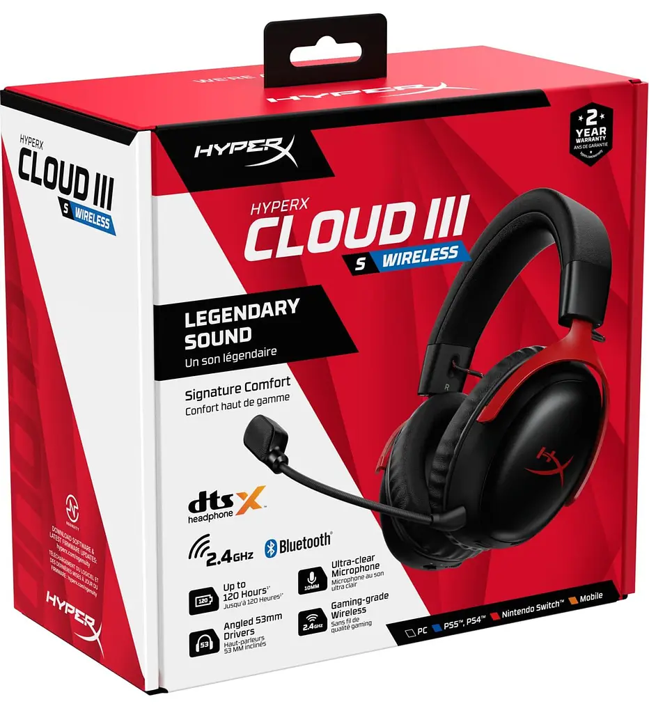 Ігрова гарнітура HyperX Cloud III S Black Red (A59Z0AA) - фото 5