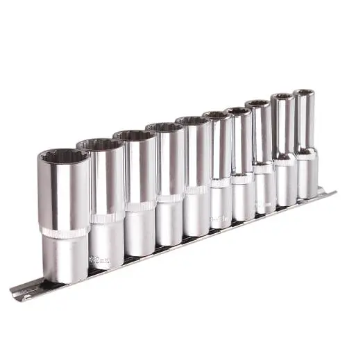Набір головок високих Alloid 1/2" на планці (10, 11, 12, 13, 14, 17, 19, 21, 22, 24 мм) 11 шт 12 гр (НГП-4011-12) - фото 2