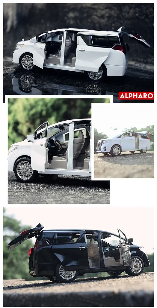 Колекційна металева модель автомобіля АвтоЕксперт Toyota Alphard з інерцією, світлом та звуком 1:24 - фото 10
