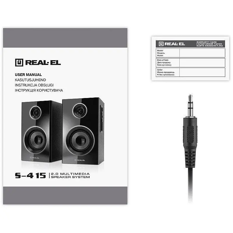 Комп'ютерні колонки 2.0 Real-El RS415 RGB Bluetooth Black 20 Вт - фото 11