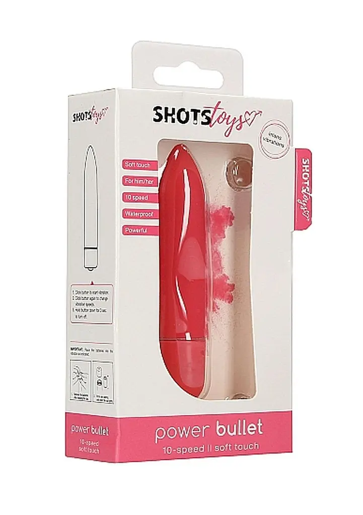 Міні-вібратор Shots Toys Power Bullet 9 см (рожевий) - фото 2
