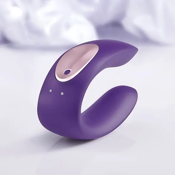 Вибратор Satisfyer Double Plus Remote 9 см фиолетовый - фото 3