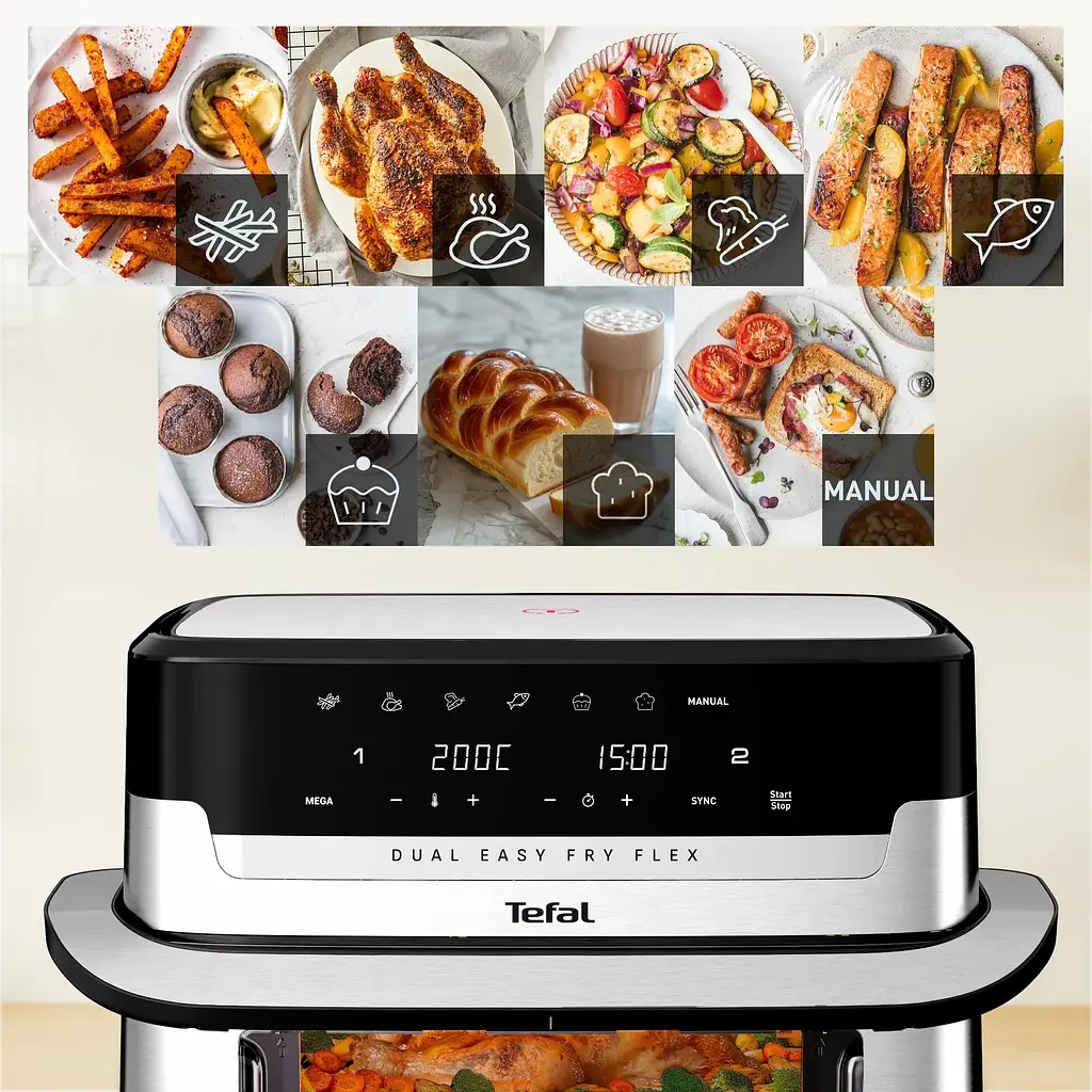 Мультипіч Tefal Dual Easy Fry Flex EY922DE0 - фото 6