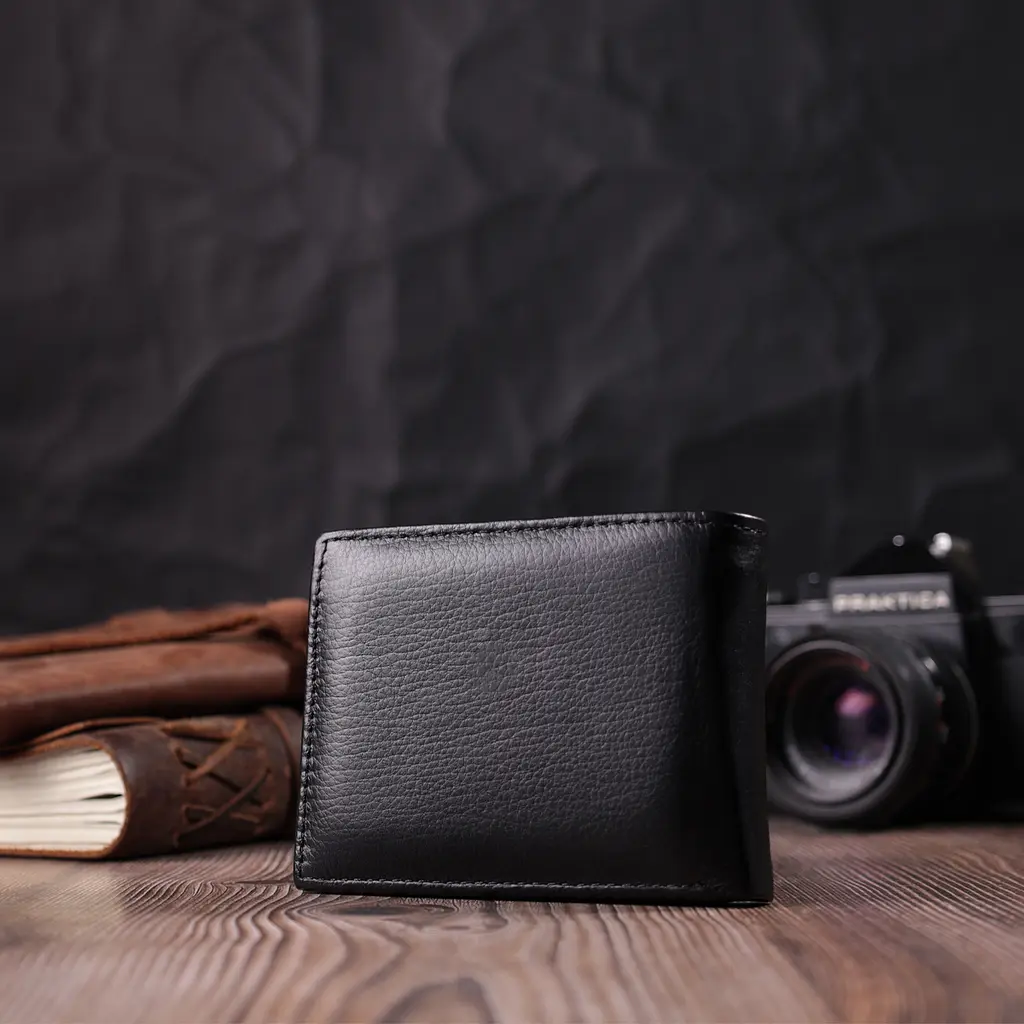 Чоловічий шкіряний гаманець ST Leather 11,5х8,7х1 см acs0028290 - фото 7