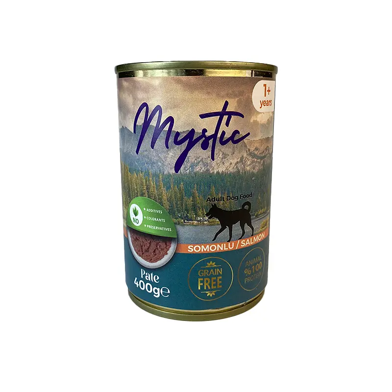 Вологий корм для дорослих собак Mystic з лососем, паштет, 400 г