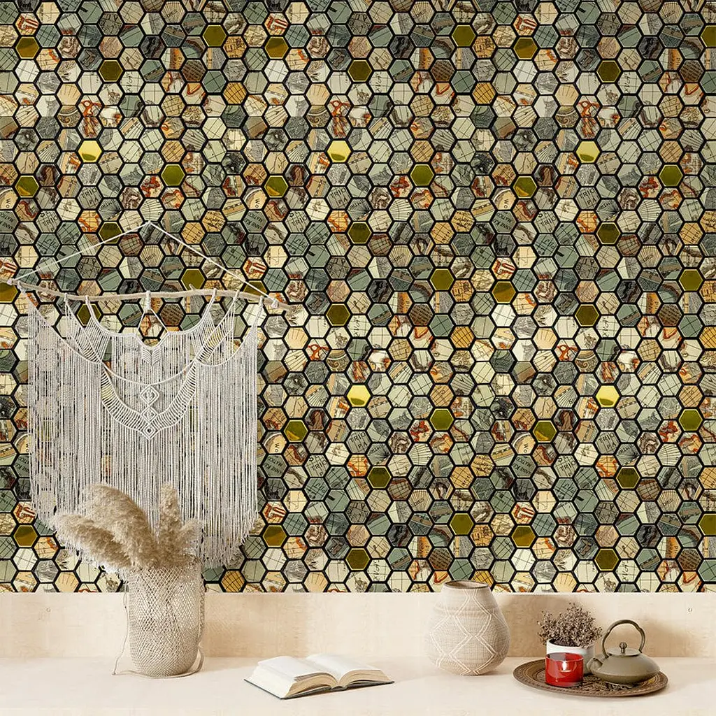 Самоклеюча алюмінієва плитка Sticker Wall 300х300х3мм Золота луска SW-00001934 - фото 7