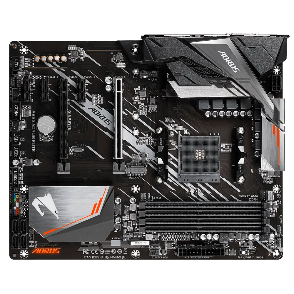 Материнская плата Gigabyte A520 Aorus Elite Socket AM4 (A520 AORUS ELITE) - фото 2