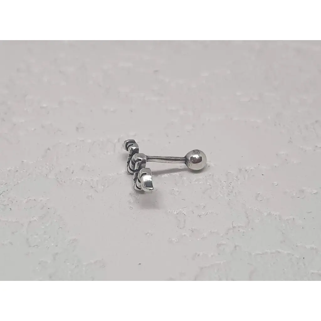 Серебряная серьга для пирсинга хеликса Ирий. 40075ШТ - фото 4