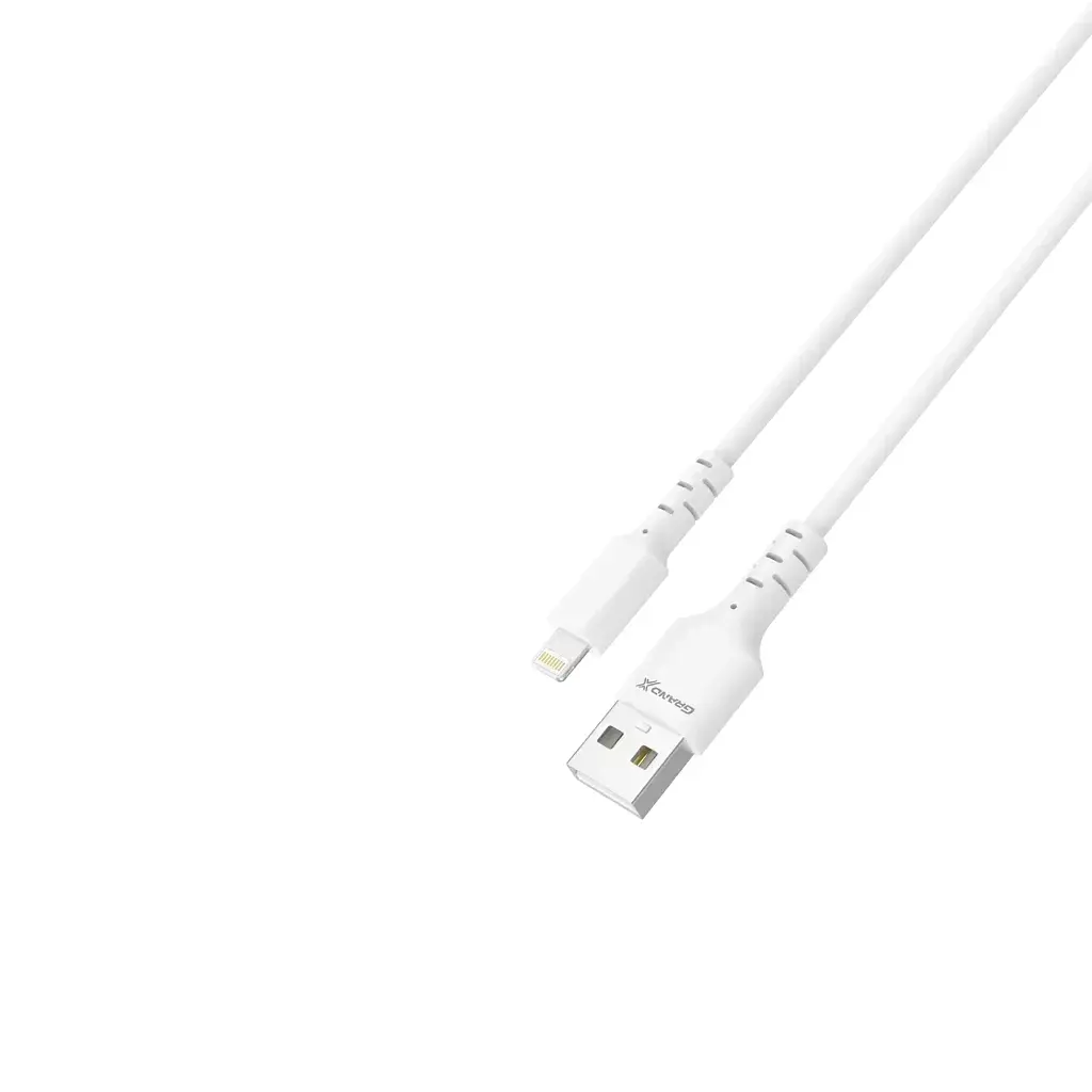 Дата кабель USB 2.0 AM to Lightning 1.0m 2.4A white Grand-X (PL-05W) - фото 3