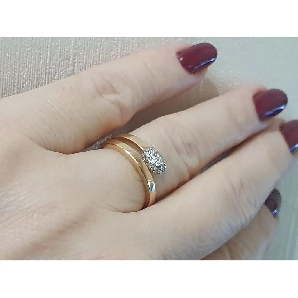 Золоте кільце Імперія золота Сірник з фіанітами. КВ1335И 17 - фото 2