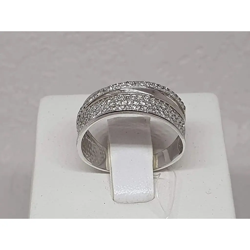 Серебряное кольцо Qvaliz с фианитами. Артикул 90100568 18,5 - фото 4